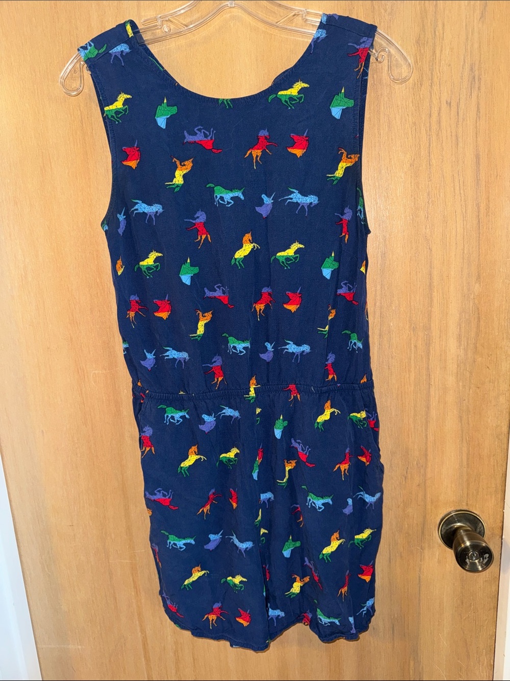 Vintage Target Lightweight %100 Rayon Romper Pockets Size Medium